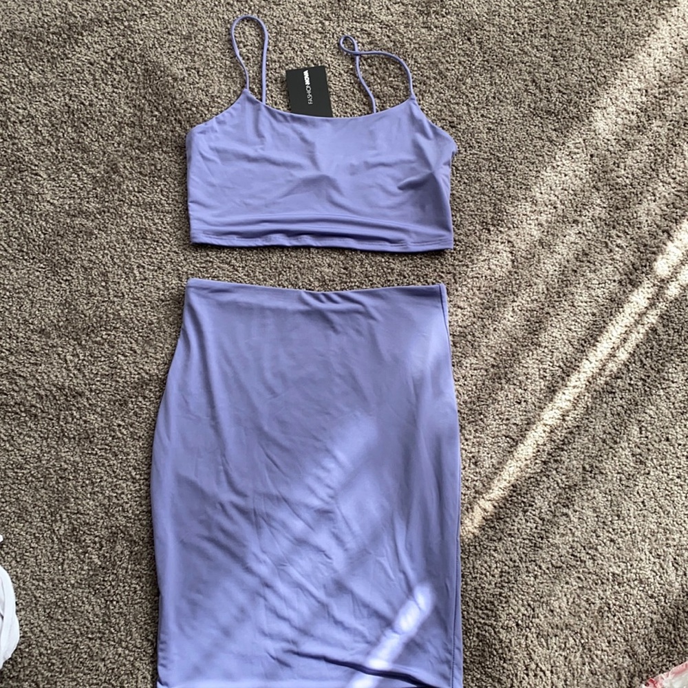 Crop top and skirt set